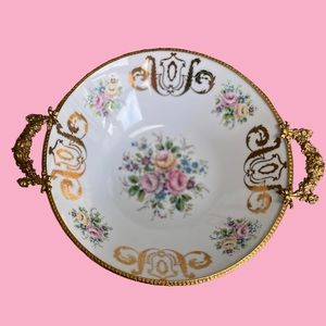 LIMOGES Hand Painted Bowl Signed